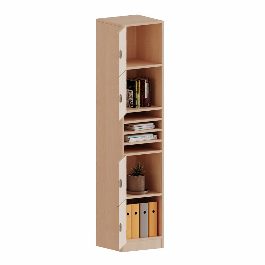 Schließfachschrank eintürig 5 OH, Postfächer, Türen rechts oder links, 4 Dekore